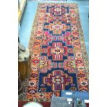 A Persian Brojerd runner, traditional geometric design, 330 x 112 cm