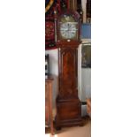 Taylor, King Street, Whitehaven, a 19th century flame mahogany 8-day longcase clock with silver