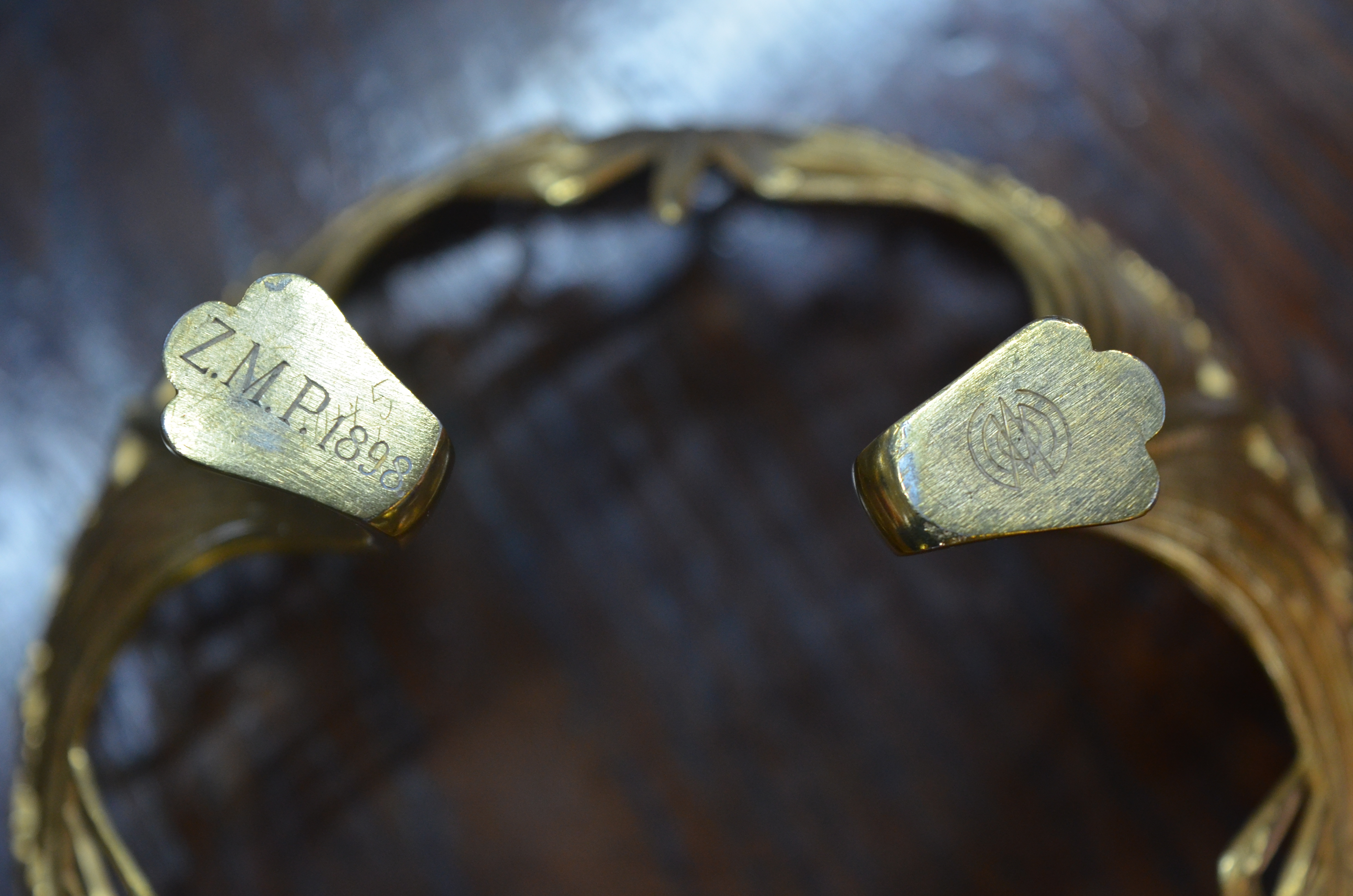 A late 19th century Continental gilt metal Art Nouveau sugar basin with ruby glass liner, with - Image 3 of 3