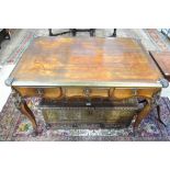 A 19th century Louis XV style ormolu mounted, cross-banded and inlaid walnut writing desk, circa