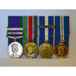 Four - General Service Medal (QEII) bars Northern Ireland and Kuwait to 24831319 Pte. S.J. Wright,