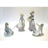 Four Lladro figures:  Picture Perfect, 7612, 5th anniversary Collector's Society 1985-1990, 22 cm