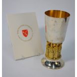 An Aurum silver and parcel gilt Winchester Cathedral Goblet, commemorating 900 years, limited