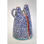 A ceramic water flask or Matara, designed after an Ottoman Empire, Isnik original, 22 cm high.