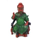 A bronze or other alloy figure of Guandi, Hero of Three Kingdoms and protagonist of Sanguo Yanyi,