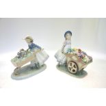 Two Lladro figural groups:  Loves Tender Tokens, 6521, 1997, 23 cm high and Barrow of Fun, 5460,