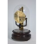 A Bulle electro-magnetic clock of 800 day duration, the silvered dial signed Pinchin Johnson, on a