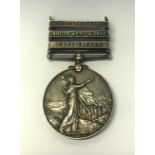 Queens South Africa medal, three clasps Cape Town; SA 1901; SA 1902 to 3219 Pte. W. Marshall