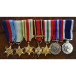 A WWII group of seven miniature medals to a Royal Navy recipient - 1939-45 Star; Atlantic Star;