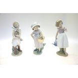 Three Lladro figures:  'Good Morning, Butterfly', 8520, Privilege 2010, 22 cm high; Morning