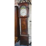 Jonathan Nicholson, Berwick, a Victorian eight-day mahogany longcase clock, the painted arched