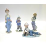 Four Lladro figures:  Pocket Full of Wishes, 7650, Collector's Society 1997-1998 one year