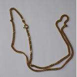 A 9ct yellow gold curb chain necklace, approx 9.7g