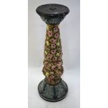 A tall 19th century two section jardiniere stand, the base and top moulded with acanthus leaves, the