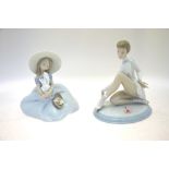 Two Lladro figures:  Elegance on Ice, 6653, 1999, 22 cm high and Bunny Kisses, 6741, Lladro Event