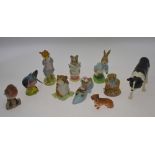 Six Beswick Beatrix Potter models:  Foxy Whiskered Gentleman;  Tailor of Gloucetsre;  Old Mr