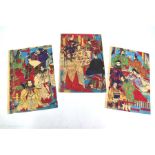 Tsukioka Yoshitoshi, an oban triptych, depicting Loyal Heroes from Japan's History (3) Please note