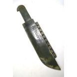 A Moghul-style mottled jade knife or hancer, decorated on each side with an Arabic inscription, 41