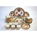 A Royal Crown Derby Imari decorated coffee service, pattern 2451, mixed dates 1923-1933, comprising: