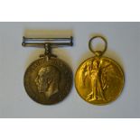 A WWI pair to 446097 Pte. W. Weedon R.A.M., 1914-18 British war medal, Victory medal (2)