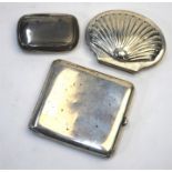 A Victorian silver snuff box, Stokes & Ireland Ltd., Birmingham 1892, to/w an Edwardian silver