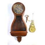 A 19th century French rosewood cartel clock with drum movement by Henry Marc, Paris, striking on a