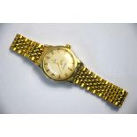 A gentleman's 14k gold Omega Automatic Seamaster wristwatch with 17-jewel movement no.14139619,