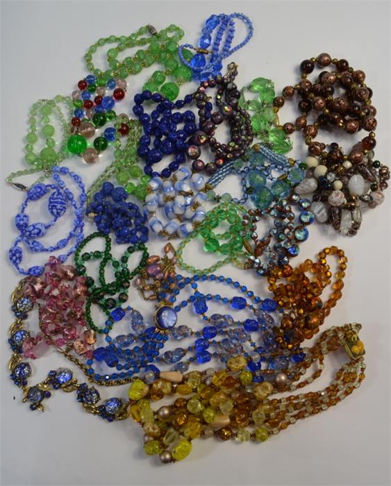 A large collection of various glass beads