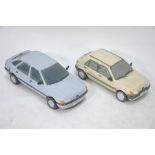 Two Lladro model cars - Ford Fiesta 1989 and Ford Escort 1990 (2) Fiesta - Good condition - no chips