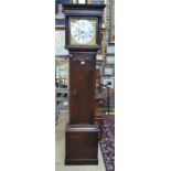 Porter, Burton, an 18th century oak longcase clock with 8-day brass and silvered dial having