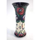 A contemporary Moorcroft tall vase decorated in the Mackintosh pattern, impressed and painted
