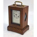 A 19th century French rosewood library clock with drum movement by Lainé à Paris, striking on a