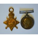WWI pair to SS-23305 Pte. J.W. Kelly A.S.C. 1914-15 star, British War medal (2)