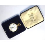 A J. W. Benson of London 9ct gold open-faced pocket watch with Swiss 15-jewel Hartex lever movement,