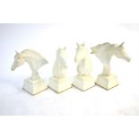 Four Royal Worcester equine busts - Astrope, Phaethon, Pyroeis and Bronte, approx. 13.5 cm high (