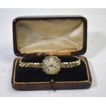 A lady's vintage 9ct gold Rolex wristwatch with 15-ruby movement, Glasgow import 1931