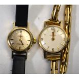 A 9ct gold Omega Ladymatic wristwatch with 24-jewel movement, no.5515006, London 1963, to/w