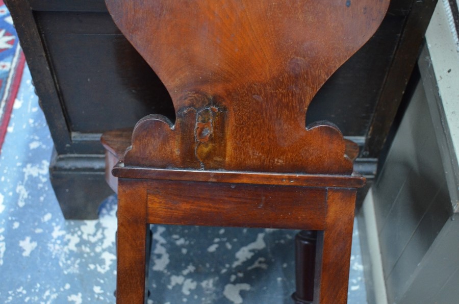 A pair of William IV mahogany moulded shield back hall chairs (2)No castors No evidence of worm, - Image 4 of 6