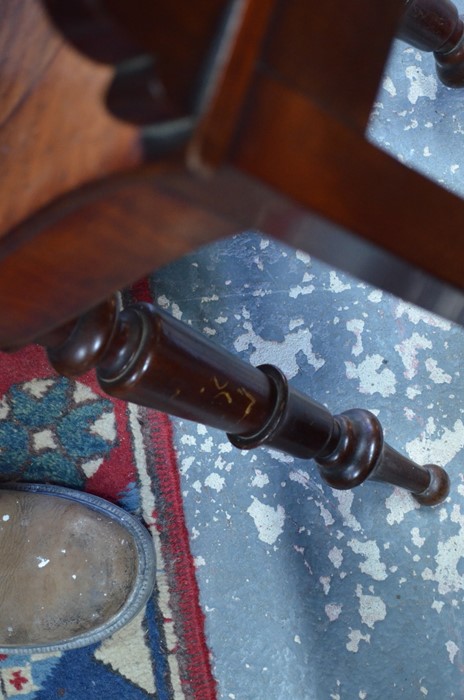 A pair of William IV mahogany moulded shield back hall chairs (2)No castors No evidence of worm, - Image 5 of 6