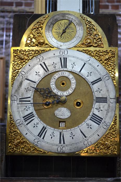Jos Austin, London - an 18th century oak longcase clock, the eight-day five pillar movement with - Image 4 of 10