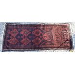 An old Afghan Taimani prayer rug, circa 1920, 155  cm x 66 cm [475]