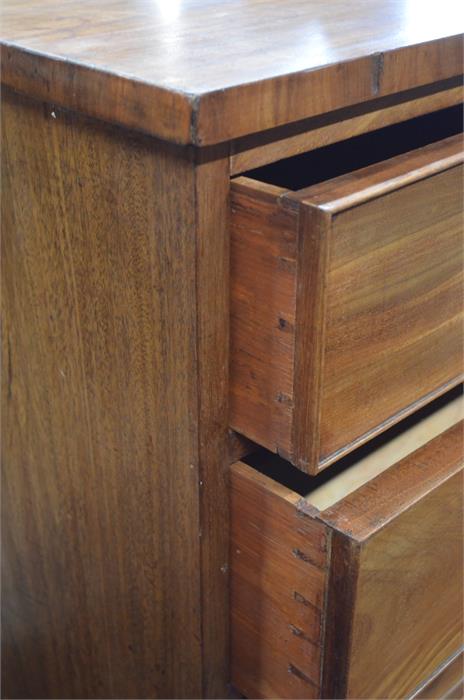 A Victorian mahogany chest of two short over four long graduated drawers, with all-round cock-beaded - Image 4 of 4