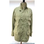 A gentleman's Aquascutum khaki parker-style jacket (no hood), size L