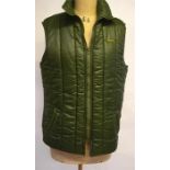 A gentleman's Barbour forest green puffa gilet, 54 cm across chest, to/w a gentleman's Beretta brown