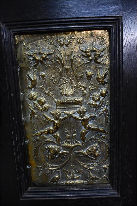 A late 17th/18th century and later jointed cabinet mounted with classical Bacchanalian style brass - Image 10 of 11