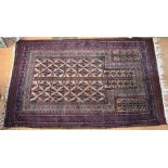 An old Afghan Baluch prayer rug, circa 1940, 148 x 92 cm [466]