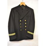 A wool winter-weight naval uniform 52 cm across chest, 34" waist (adjustable), retailed by John