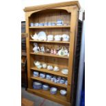 A large pine Heals open bookcase with adjustable shelves 109 cm wide x 33 cm (25 cm internal) x