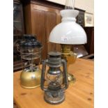 Boxed Tilley Storm light, a smaller German example and an oil lamp (3)