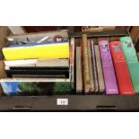 Mixed box of hardback books, various subjects including sailing, Liberty, Gaudi etc and including